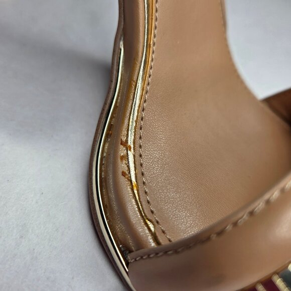 Kenneth Cole Women's Classic Tan Brooke Chain Heels 7.5 NWOT - Picture 6 of 7